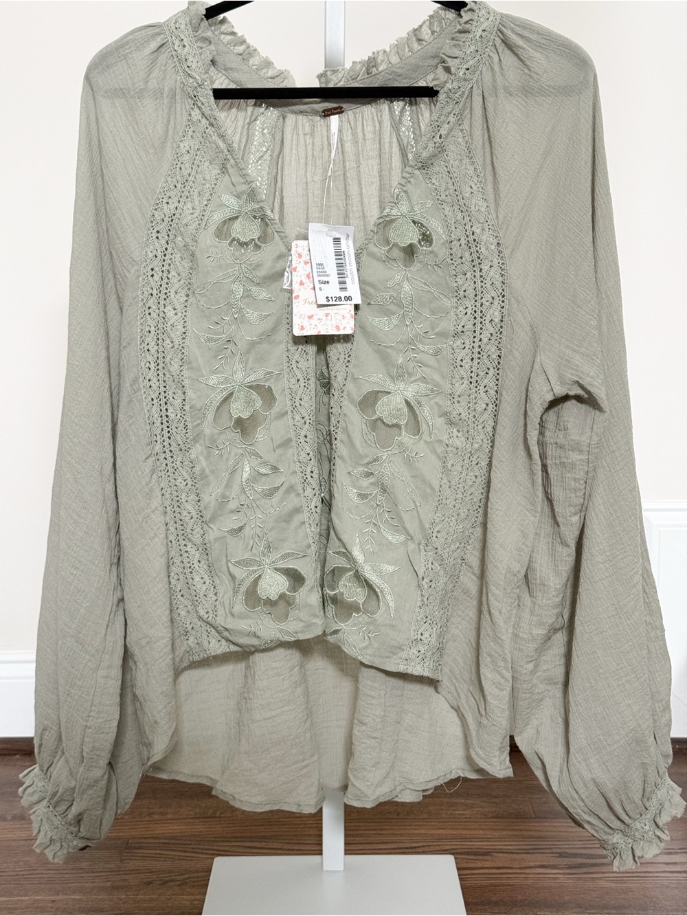 NWT FREE PEOPLE Spanish Moss Boho Top SIZE S